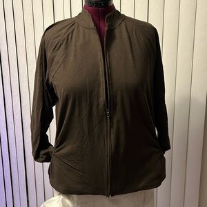 IZOD Capri sweatsuit, chocolate brown.